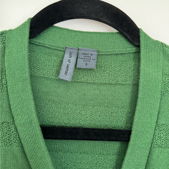 Anthropologie Green Knit Cardigan Sweater Oversized Cozy Drapy Spring Fall Sz S - Picture 4 of 8